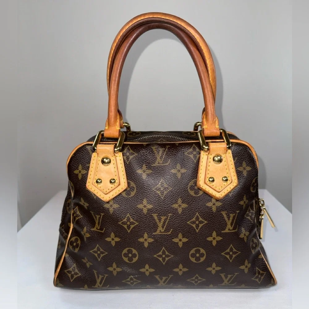 Louis Vuitton Manhattan PM Monogram Canvas Satchel BAG AUTHENTICATED